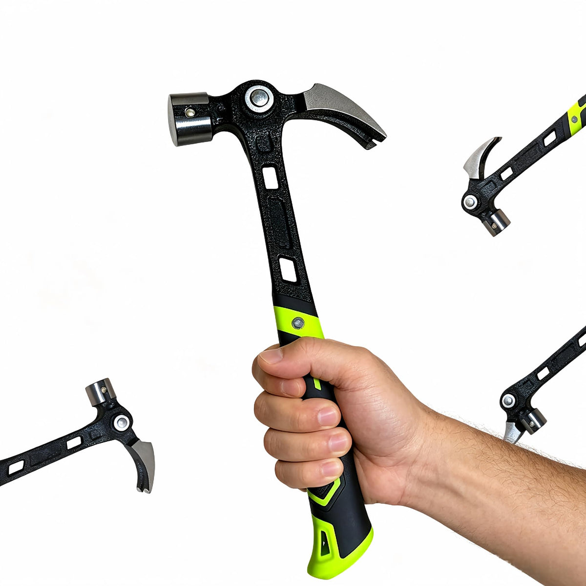 Adjustable Claw Hammer, 32 oz, 45# Carbon Steel Forged, Magnetic, 13.98''