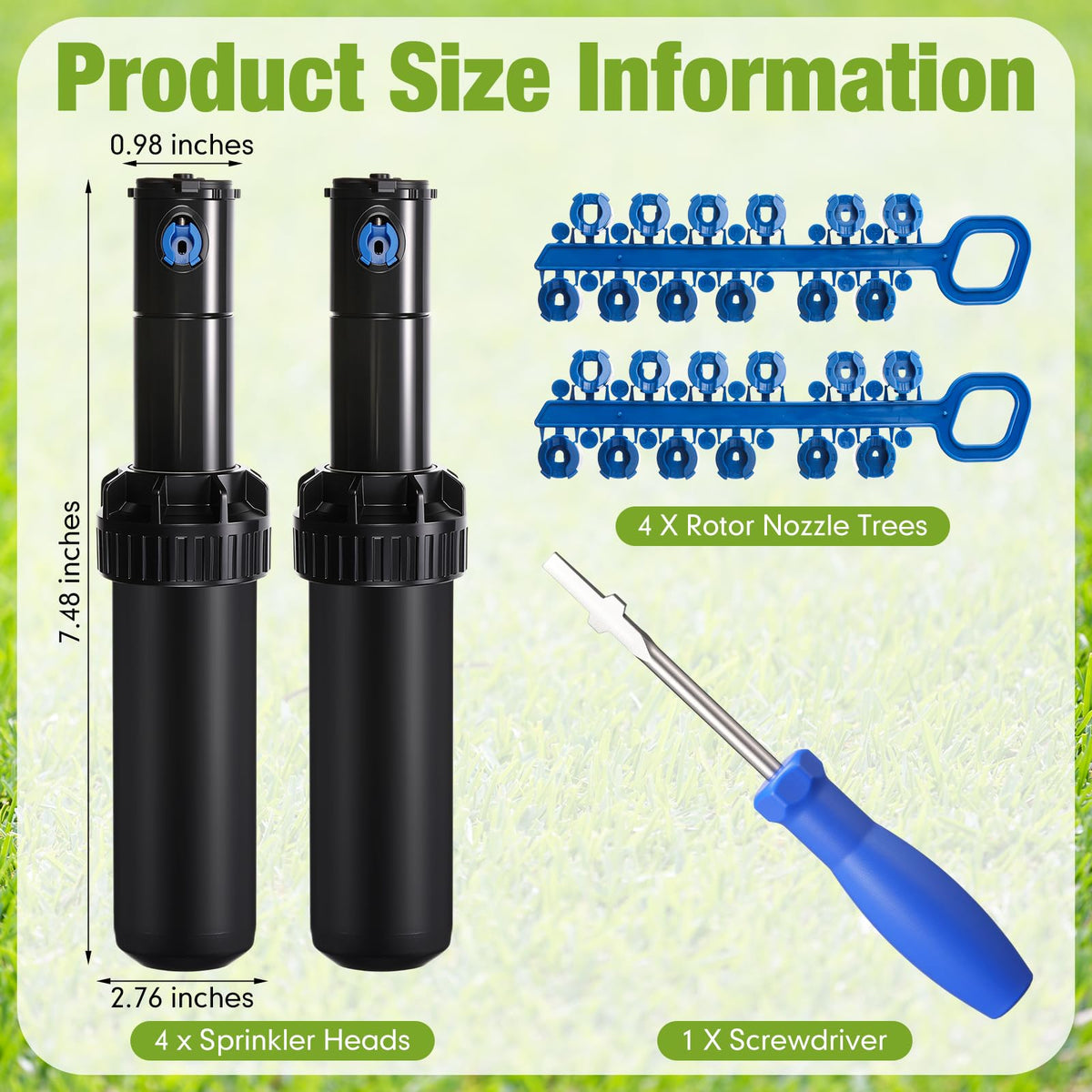 Chicmount 4 Pack Sprinkler Head Compatible with Rain Bird 5000 Series