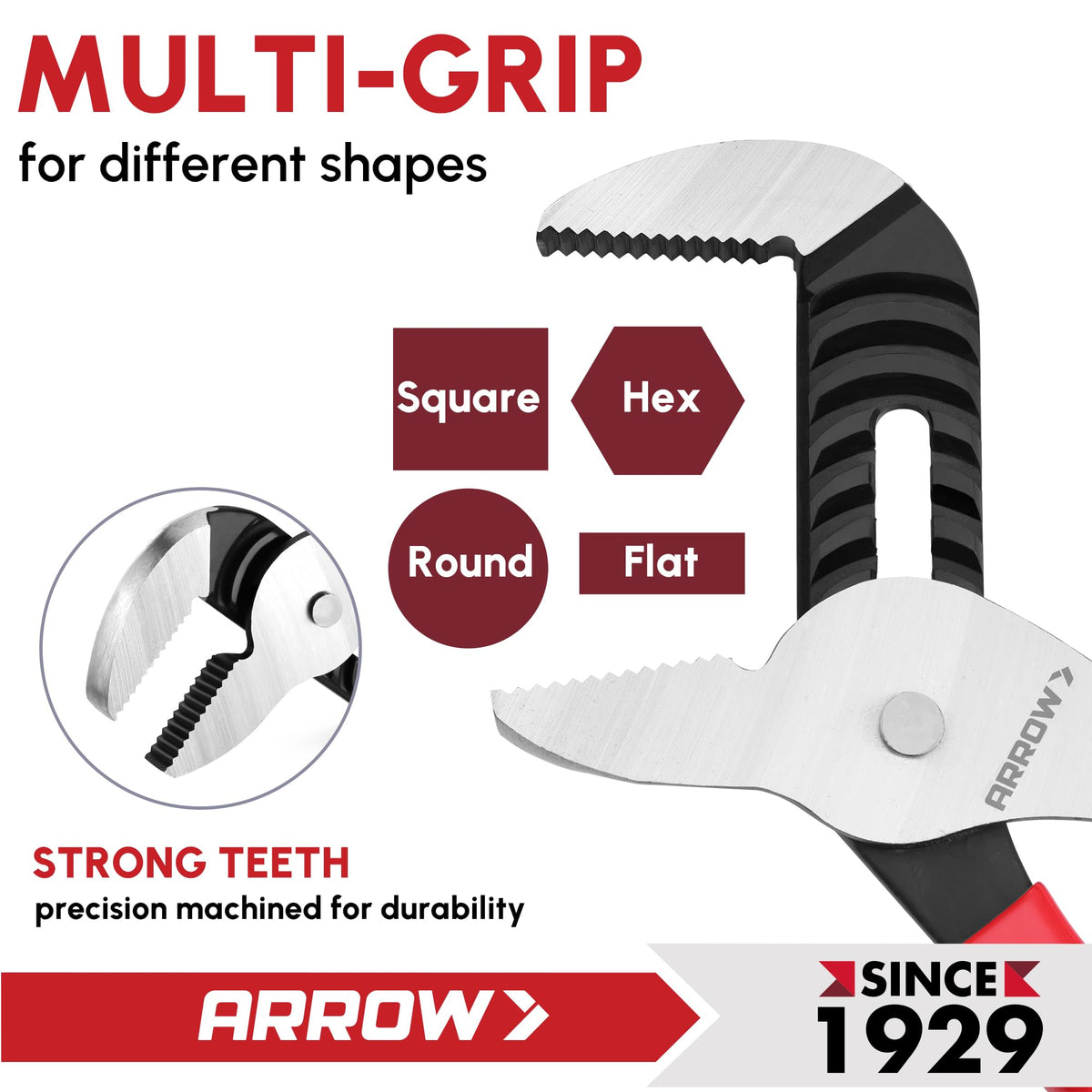 ARROW 2-Piece Groove Joint Pliers Set for Plumbing Repair, Home Maintenance