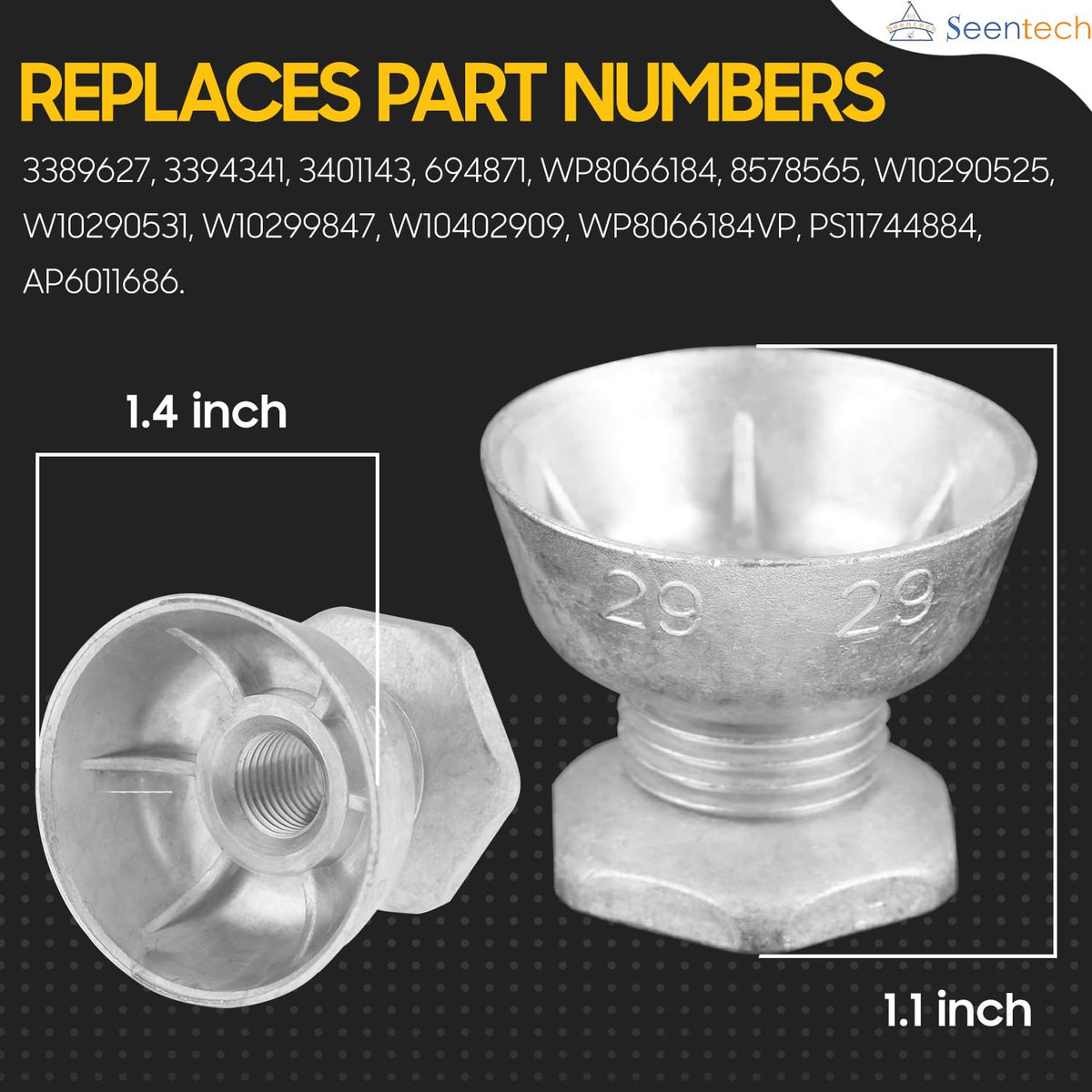 Seentech 8066184 Dryer Motor Pulley 29