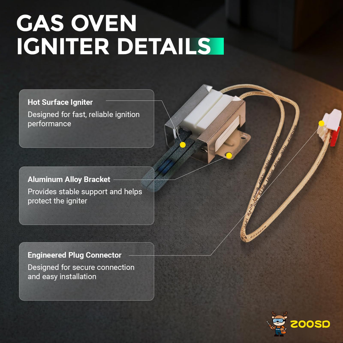 LRGL5823S LRGL5825F LRG4113ST LRGL5821S LRGL5823D Gas Oven Igniter for LG