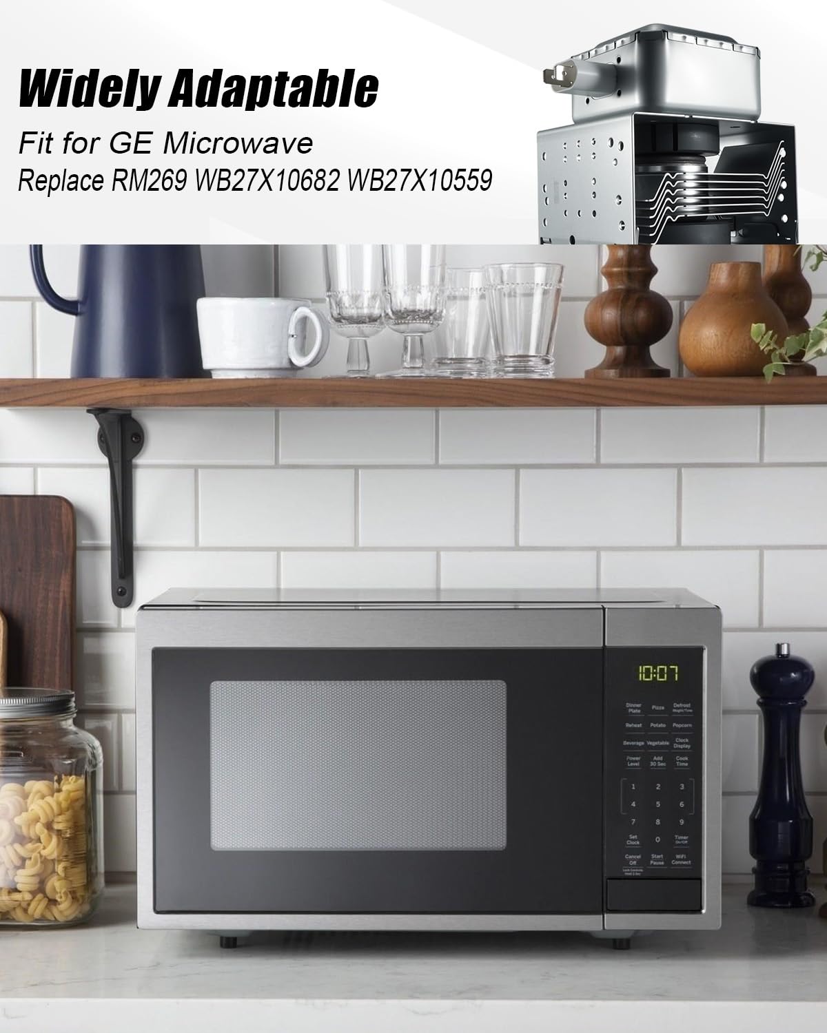 WB27X10682 Magnetron Fit for GE Microwave Replace RM269 WB27X10559