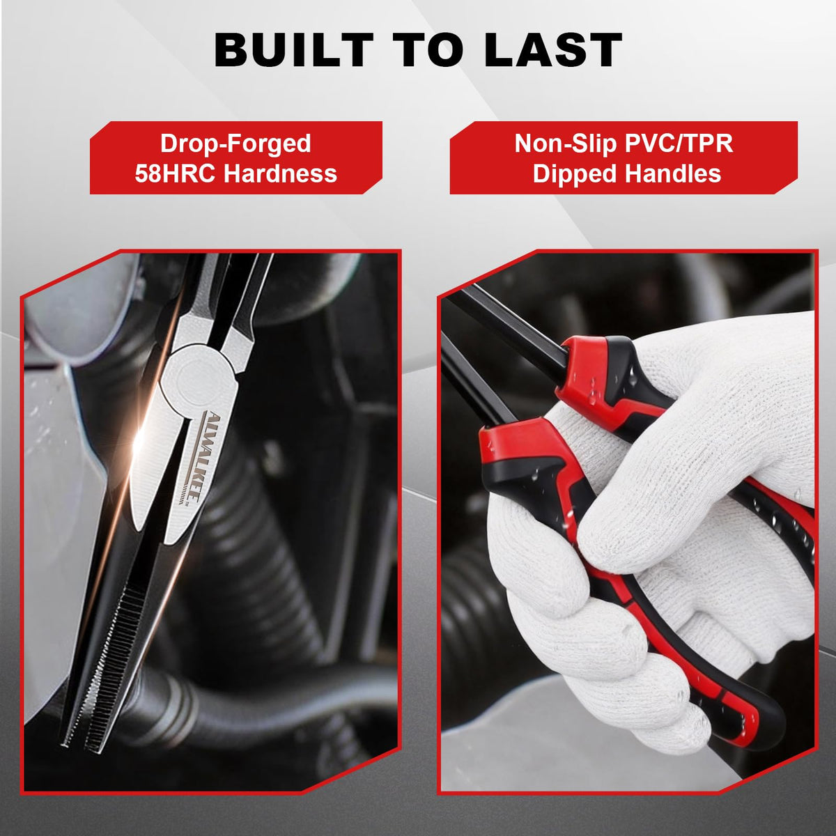 Alwalkee 7-Piece 11" Long Reach Needle Nose Pliers Set