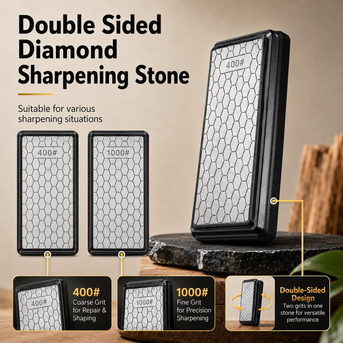 Chisel Sharpening Jig Kit with 2Pcs Sharpening Stone