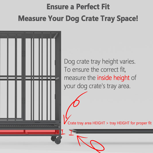 JOZERMADE Dog Crate Tray Replacement - Heavy Duty Reinforced Pan