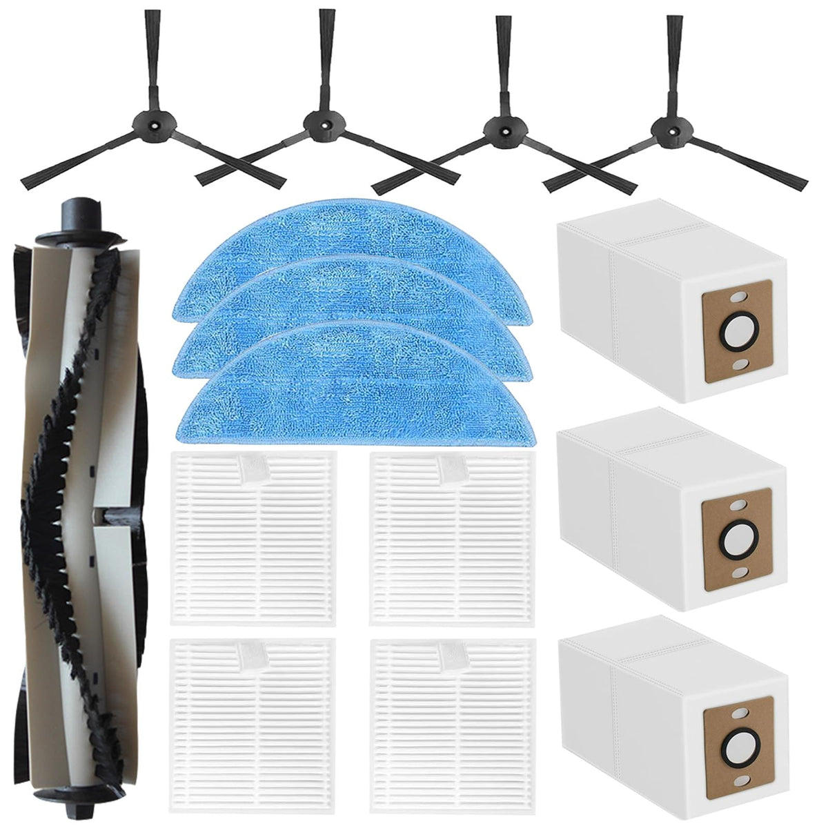 A30 Pro Replacement Accessories Kit For ILIFE A30 Pro Robot Vacuum：15 Pack