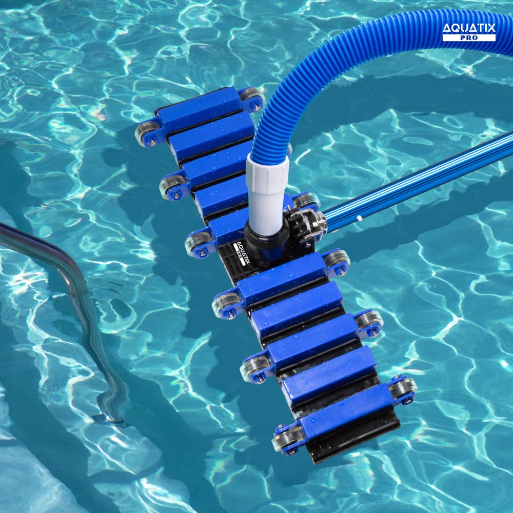 Aquatix Pro Pool Vacuum Head, 22" Commercial Grade, Aluminum Handle