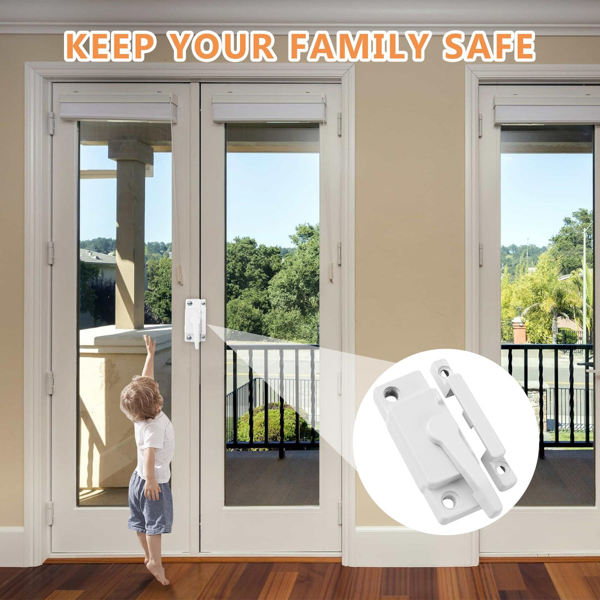 JEEJINYAN 10 Pack Cam Action White Window Sash Locks, Security Window Latches Replacement Sash Lock, Replacement Sash Lock for Horizontal Sliding Windows and Vinyl Single or Double Windows