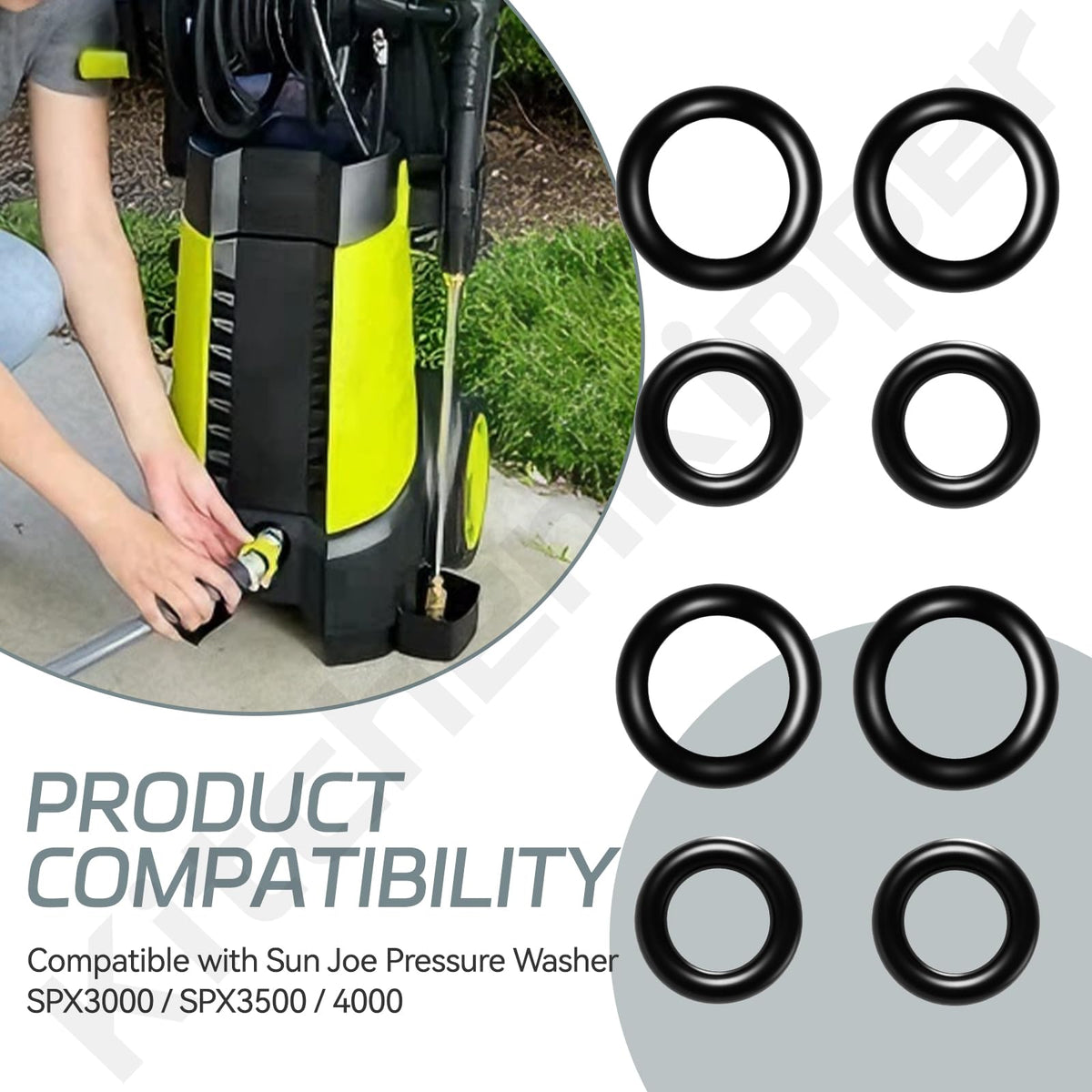 SPX3000 Pressure Washer O-Rings Compatible with Sun Joe Pressure Washers