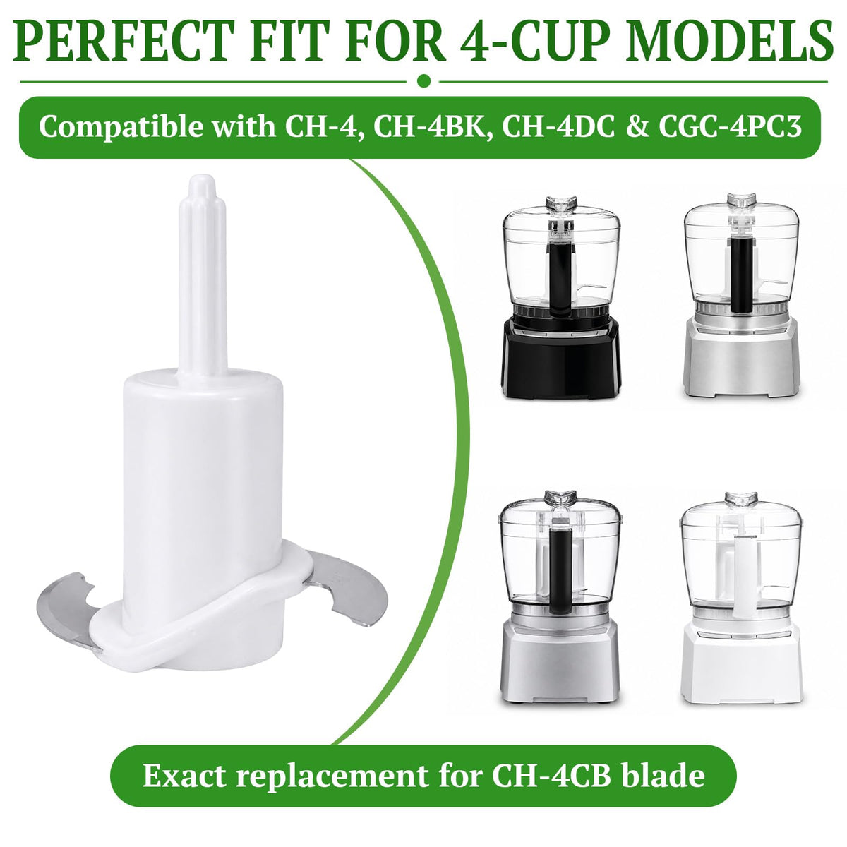 Replacement for Cuisinart CH-4CB Chopping Blade, 4 Cup Food Processor