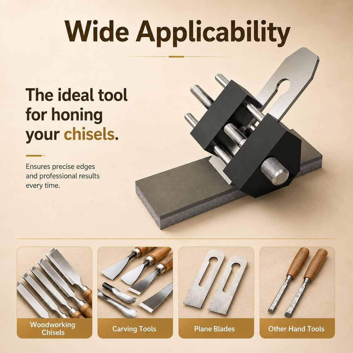 Chisel Sharpening Jig Kit with 2Pcs Sharpening Stone