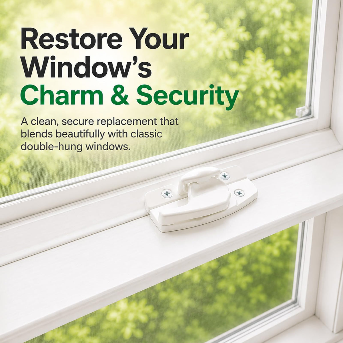 Metal Window Lock Replacement for Andersen, Upgraded Sash Lock and Keeper