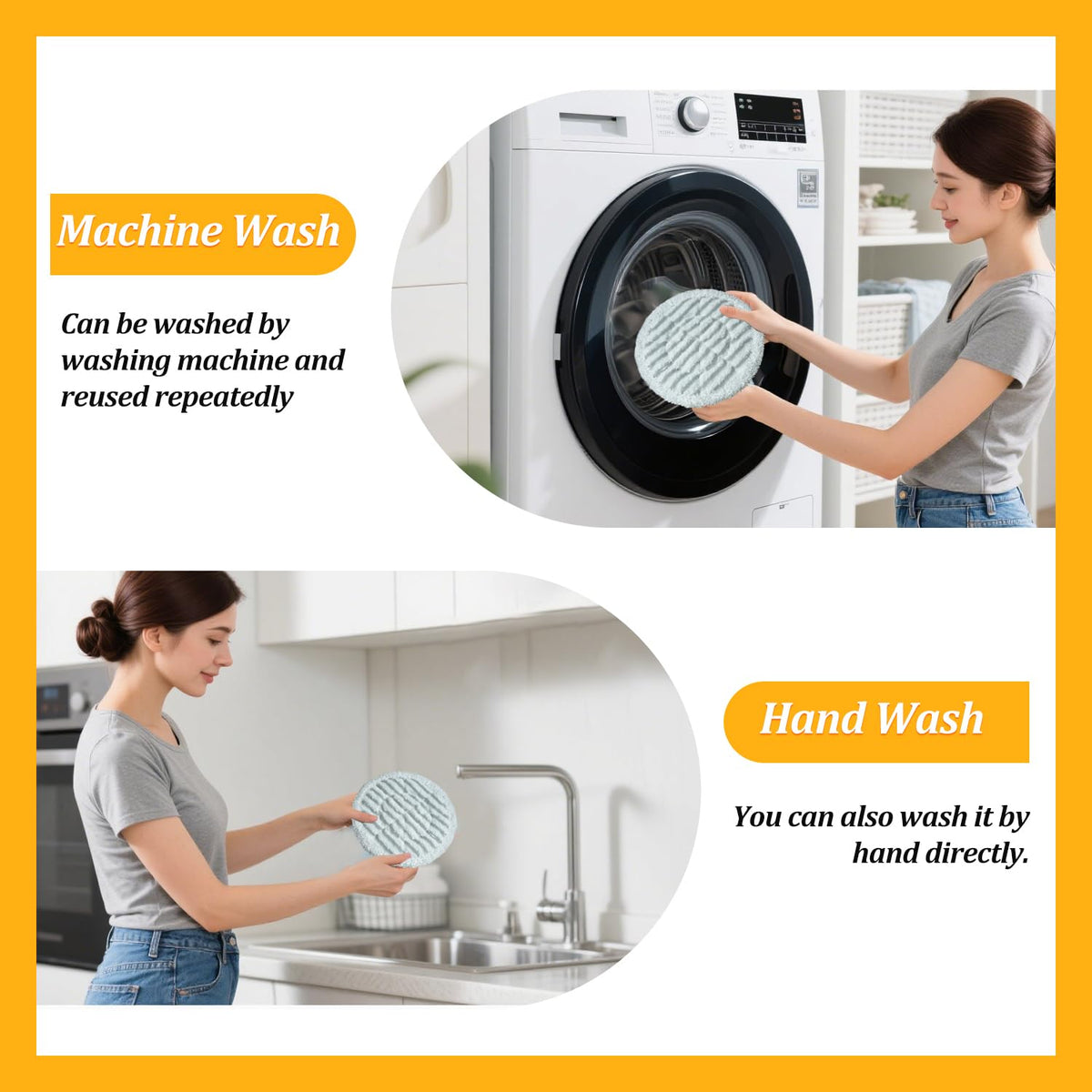 HXZIYI S7000/S8201 Steam and scrub Mop Replacement Pads