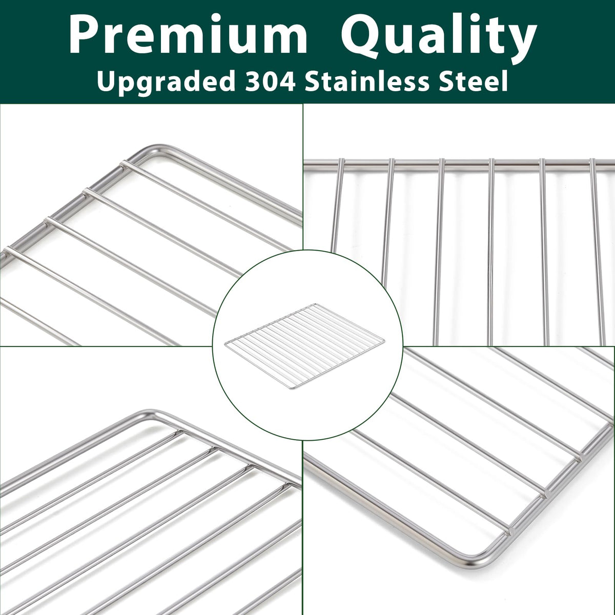 KCO124BM KCO124 Oven Rack Replacement Part for Kitchenaid Wire Racks Digital Air Fry Countertop Oven 304 Stainless Steel Kitchen Aid Toaster Oven Cooking Racks 14.2’’ x 12’’ Wire Rack Shelf 1 Pcs