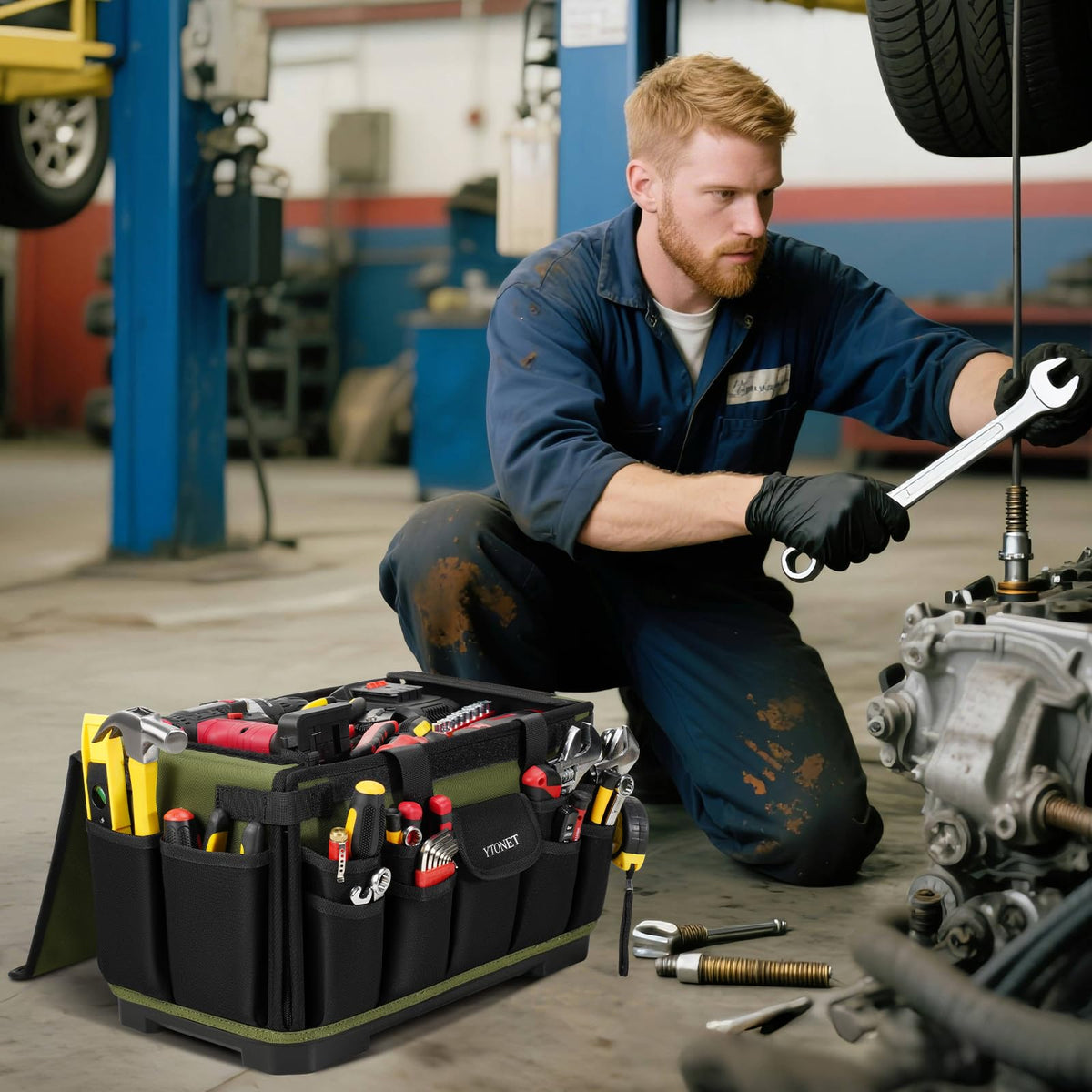 Heavy Duty Tool Bag 16-Inch, Tool Bags for men Toolbox Organizer Tote Gifts