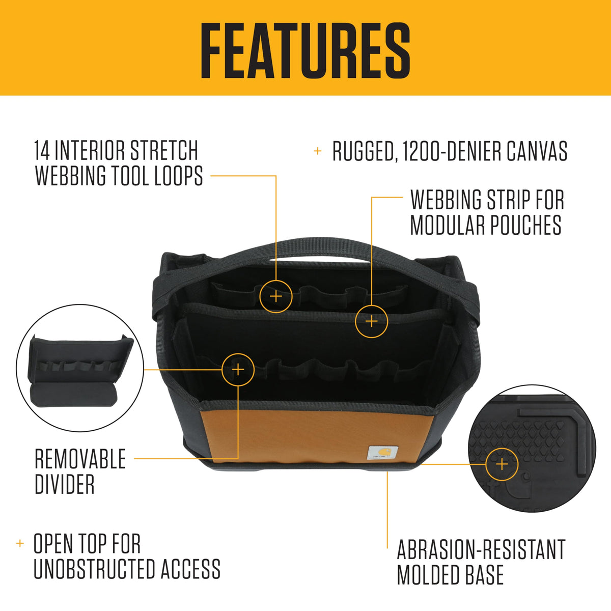 Carhartt Station Medium Tool Tote Carhartt Brown
