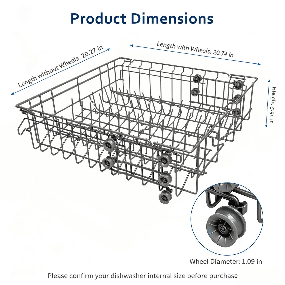 DD82-01385B A/S Dishwasher Rack Assembly Compatible with Samsung Dishwasher Rack Replace Number 4978666 AP6807483 Center Dishrack Fit Samsung DW80R2031US DW80N3030US DW80CG4021SR