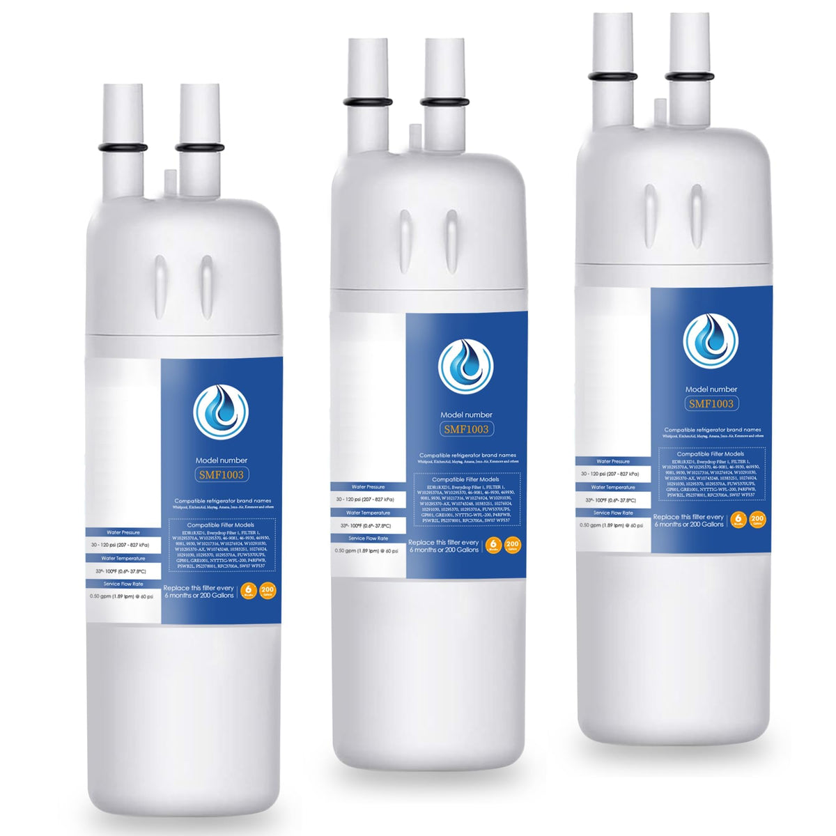 Replacement for EDR1RXD1, W10295370A, WHR1RXD1, 3 Pack