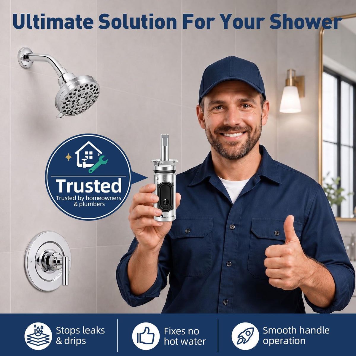 Tearel Shower Cartridge Kit Compatible with Moen 1222 Replacement Cartridge