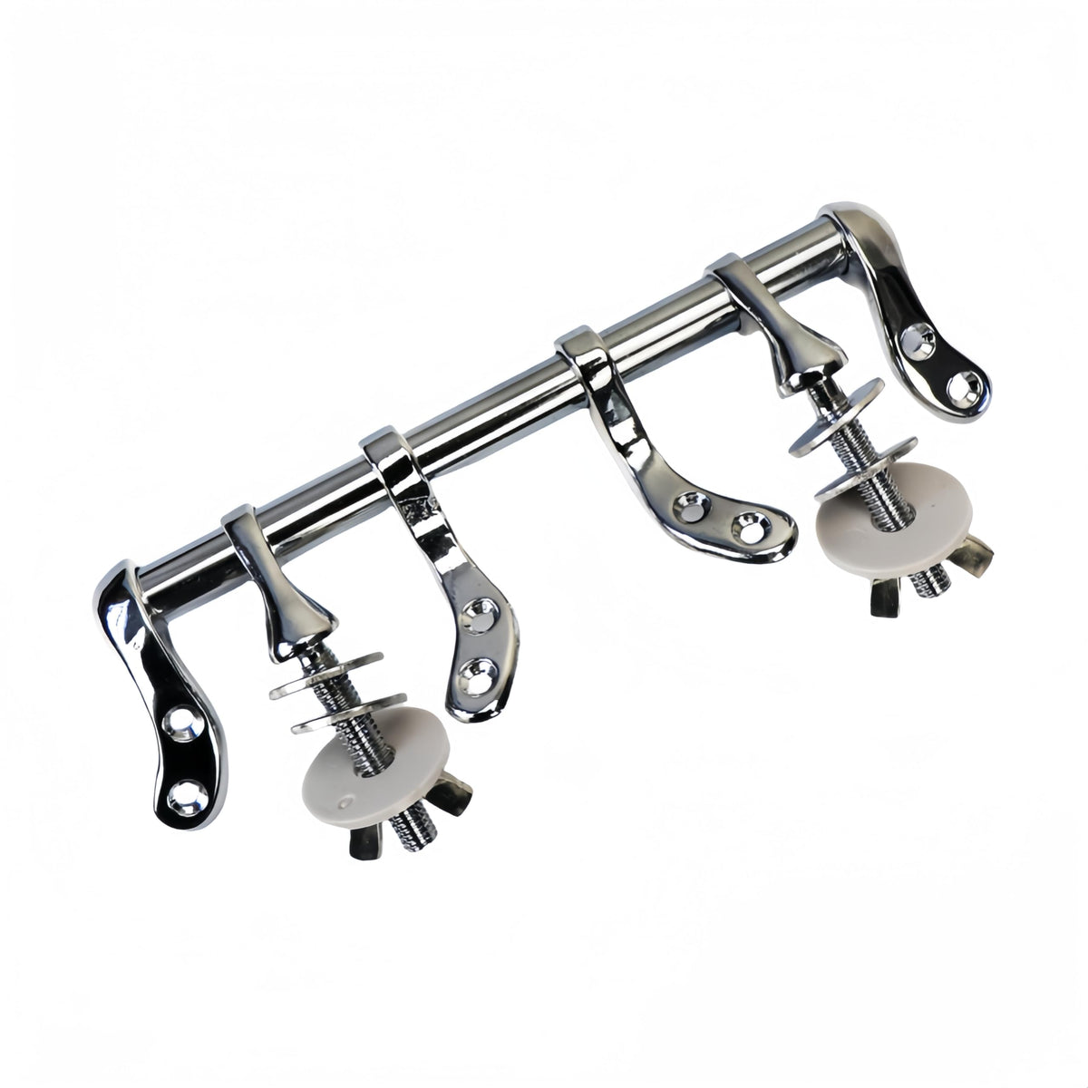 Meaferks Toilet Seat Hinges, Resistant Chrome Finish, Fixed 140mm Standard Toilets Hole Distance, Easy Installation, Replacement Parts for Wood Toilet Seats (MFH01)