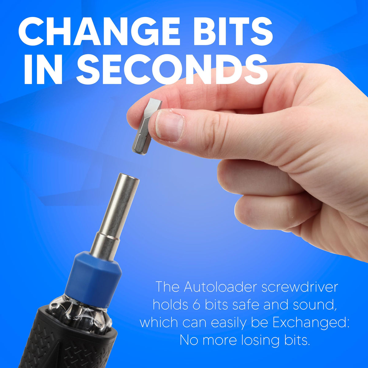 Autoloader Multi-Bit Magnetic Screwdriver with Auto-Loading Barrel