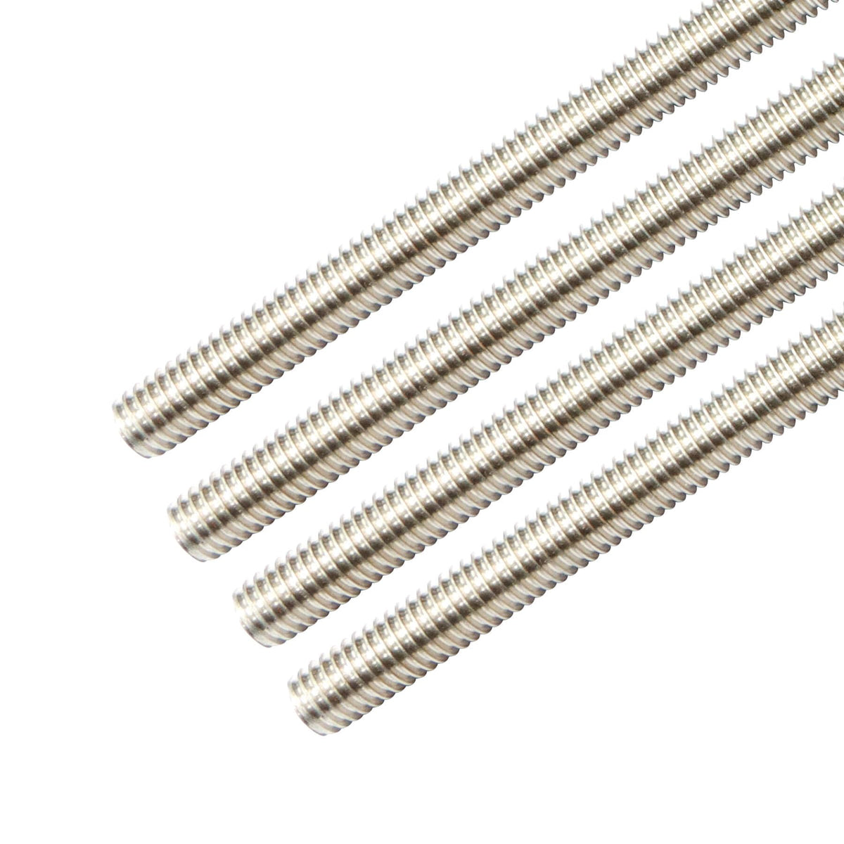 Zadery 304 Stainless Steel 1/4"-20 Fully Threaded Rod, 4 Pieces 47" Length Long Threaded Rods