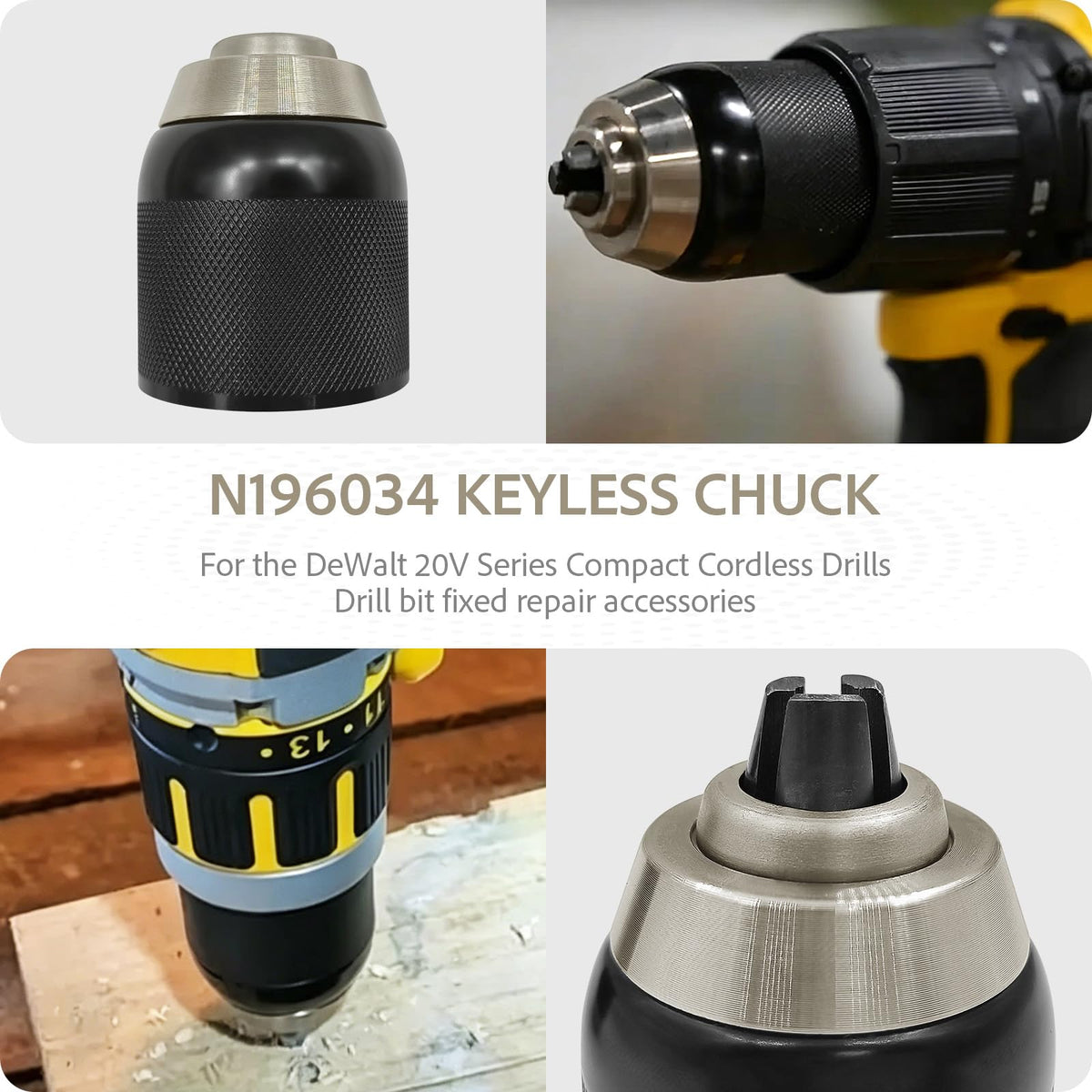 N196034 DCD797 Drill Chuck For DeWalt DCD790 DCD791 replacement Parts