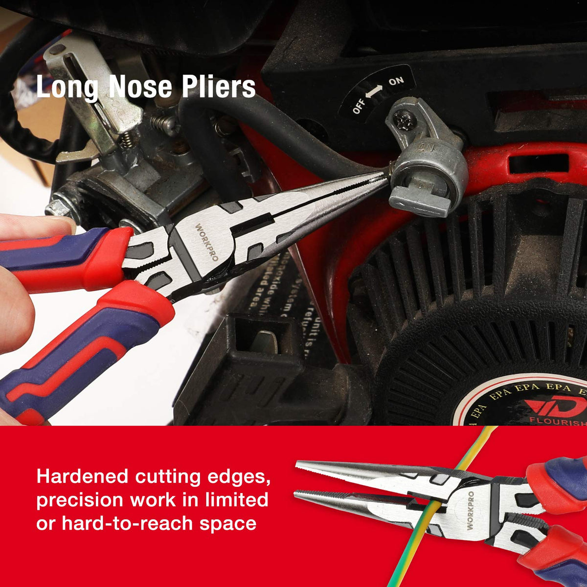 WORKPRO Pliers Set, 5-Piece Premium Cr-V Pliers Kit with Storage Pouch