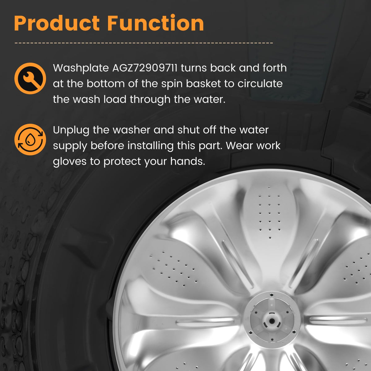 AGZ72909711 Agitator Plate With 5006EA3009B Washer