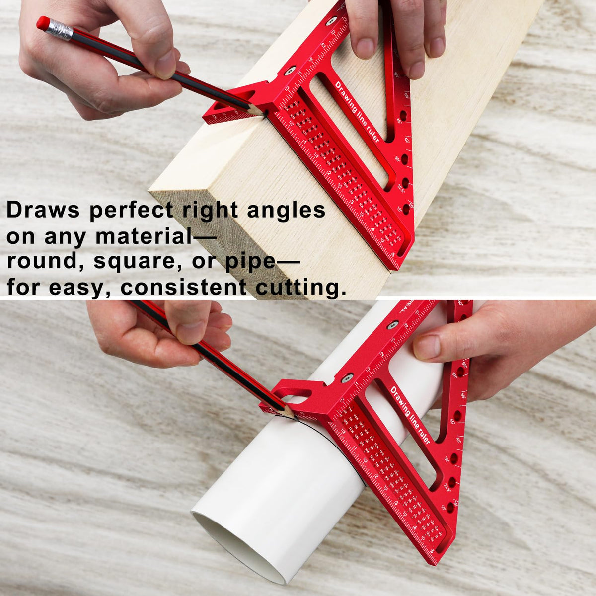 ViewReal Large Carpenter Square, 3D Multi Angle Measuring Ruler