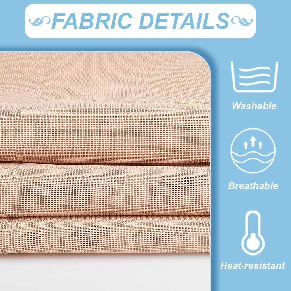 OLYCRAFT 59x36 Inch Sling Chair Replacement Fabric Navajo White Folding Lounge Repair Cloth DIY Chair Replacement Kits Included Polyester Fabrics and 7.5m PVC Sling Spline for Patio Chairs Repair