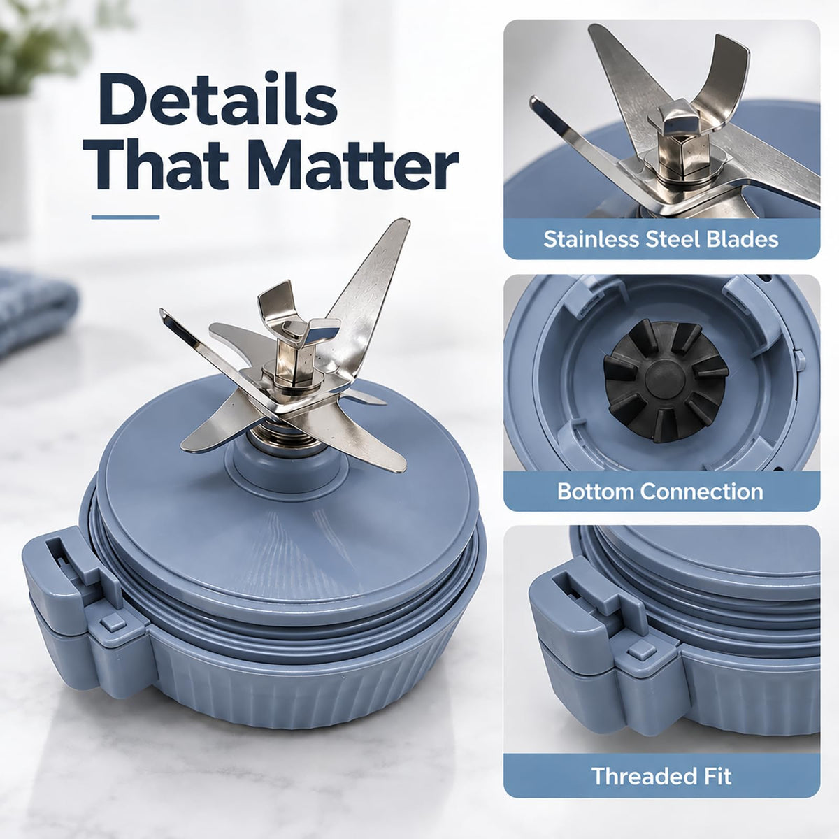 Replacement Crush Blade compatible with Ninja BlendBoss Blender