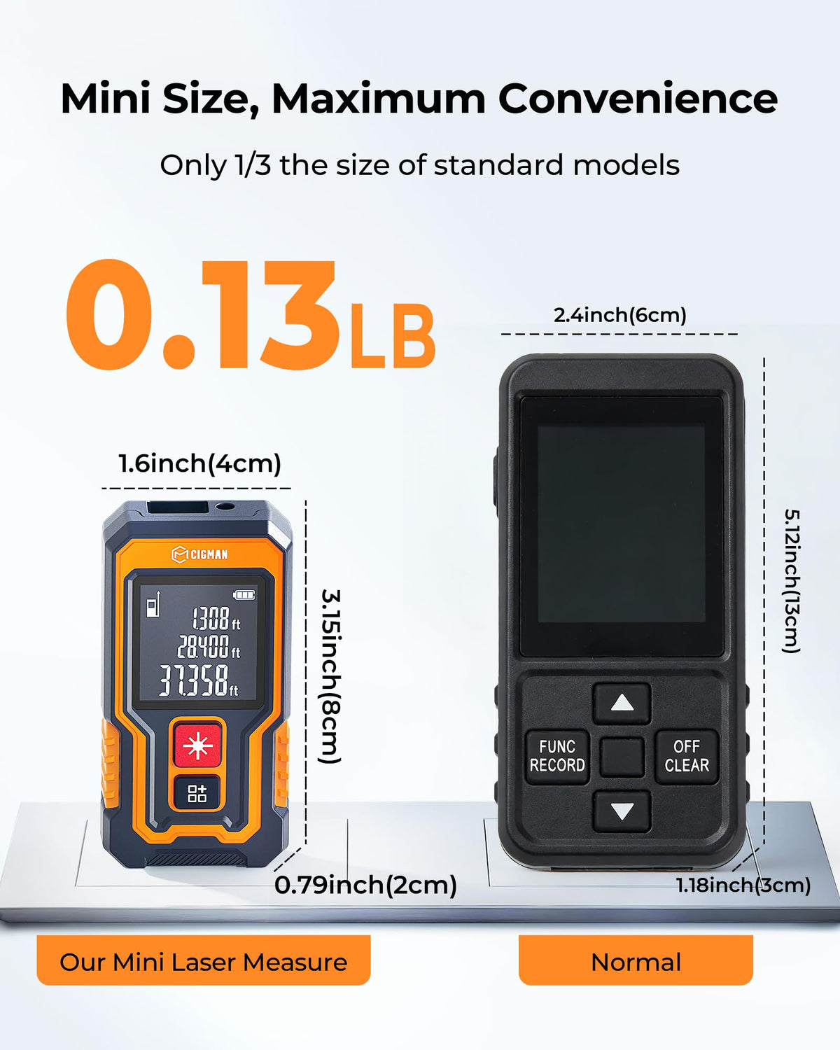 CIGMAN Mini Laser Measuring Tool, 262Ft Laser Measure for Home & DIYers