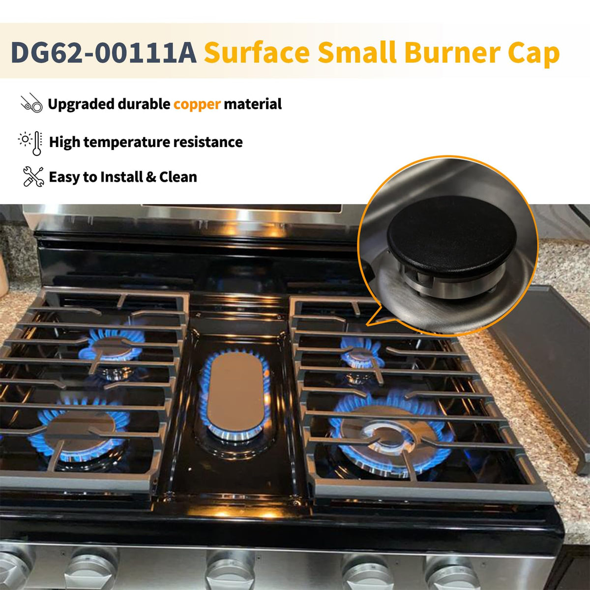 Allstare DG62-00111A Surface Small Burner Cap Repl