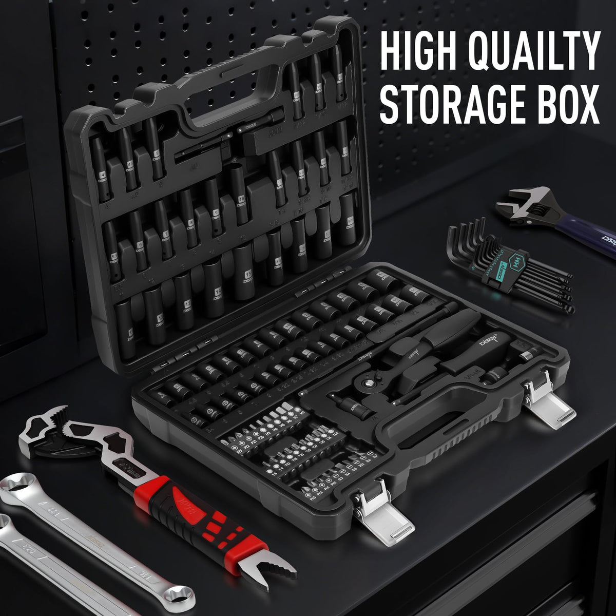DISEN 94 PCS 1/4" Drive Impact Socket Set