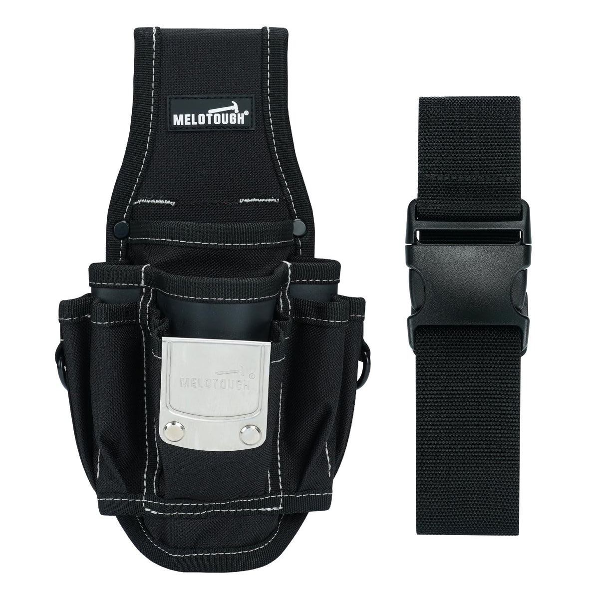 MELOTOUGH Small Tool Pouch Electrican Clip on Tool Pouch,Tool Belt Pouch with Belt Clip Tooo Holster Mini Electrican Tool Holder with Sanp Clip