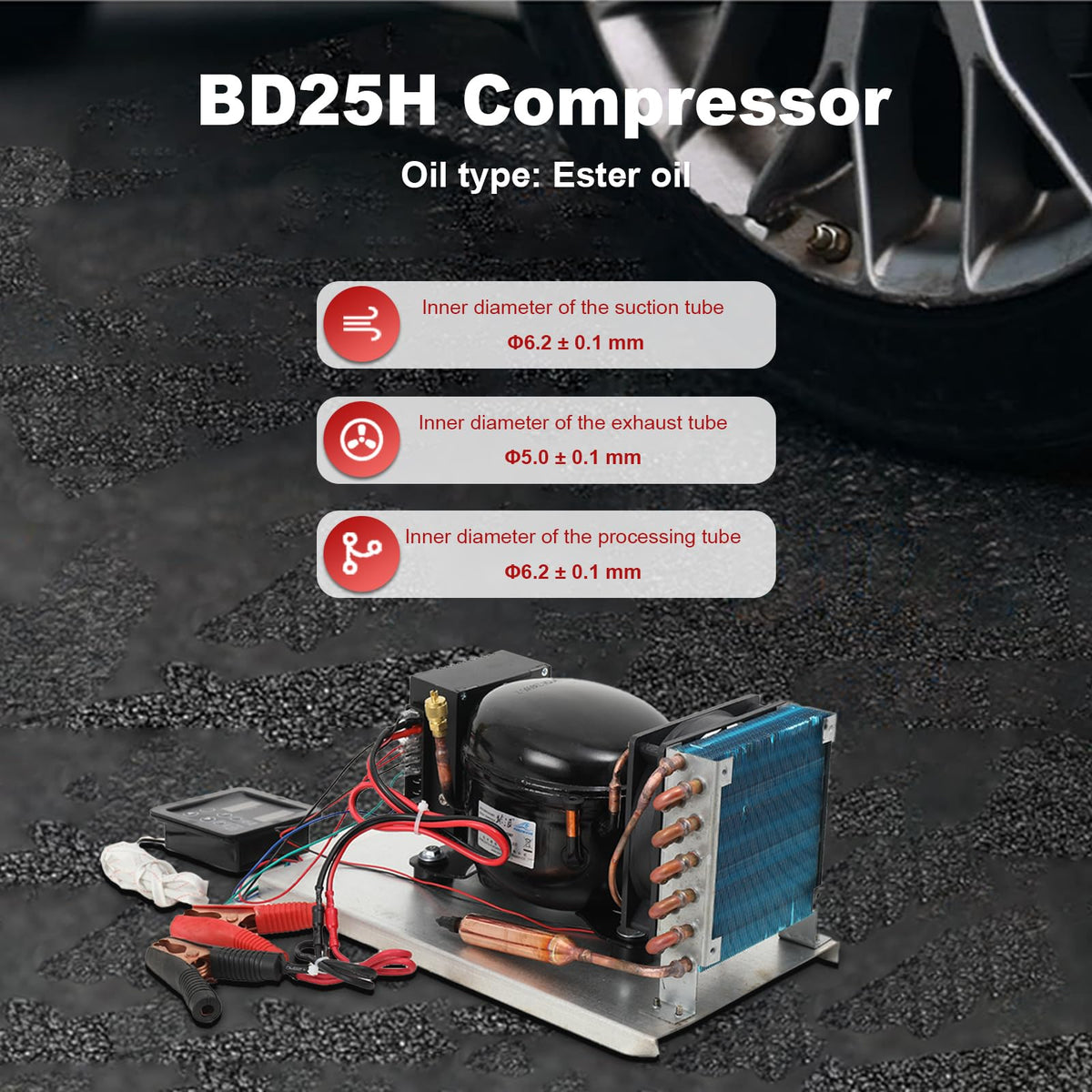 DC 12-24V Car Refrigeration Air Compressor Fridge 