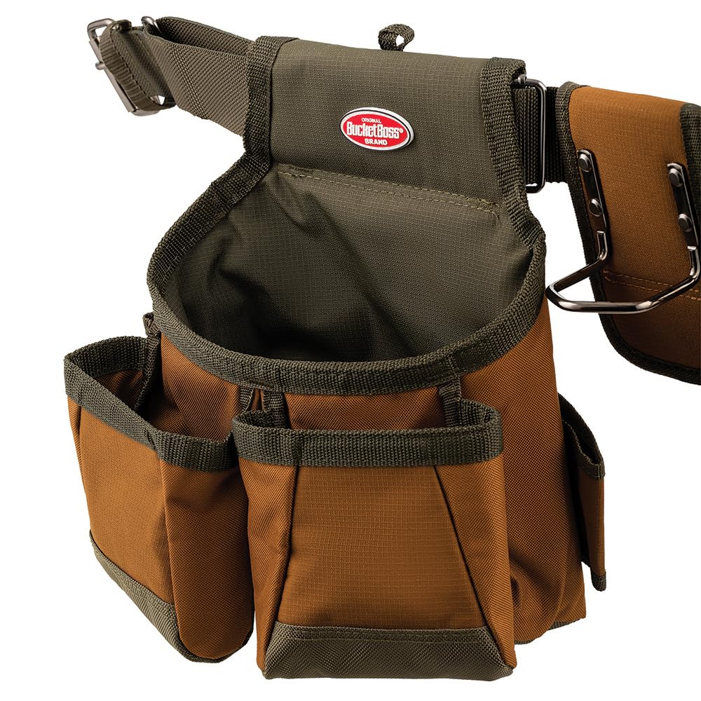 Bucket Boss 50200 Two Bag Tool Belt in Brown