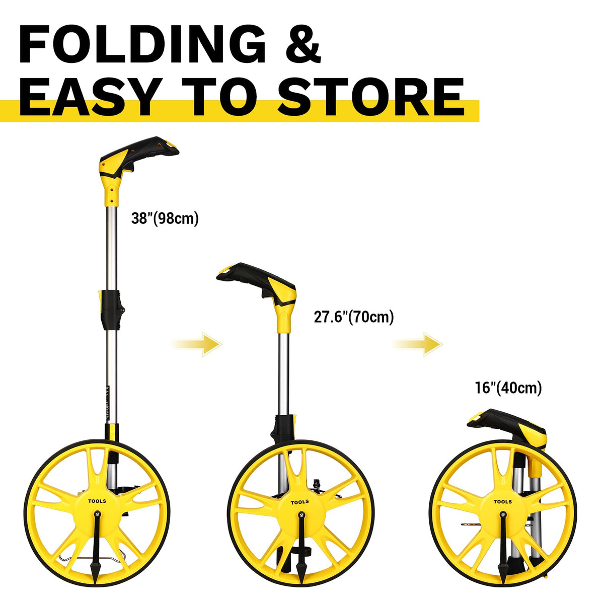 Measuring Wheel: DEKOPRO 12 Inch Measure Wheel in Feet, 99,999Ft Measuring Wheels One Key to Reset, Portable Wheel Measurement Roller with Storage Bag