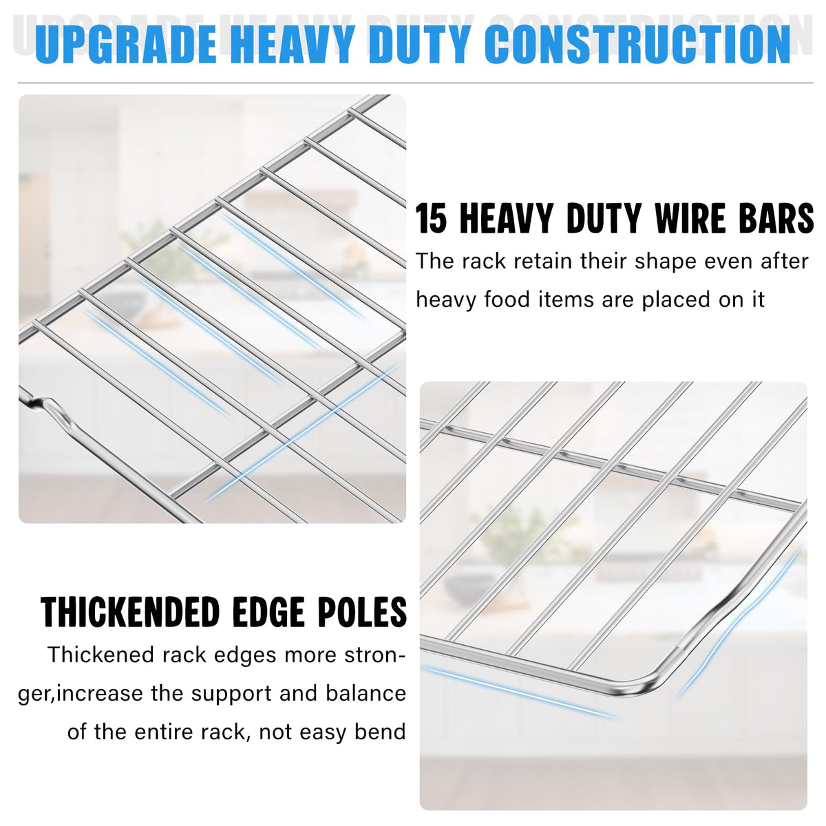 316496201 Heavy Duty Stove Oven Rack for Frigidaire Oven Rack Replacement 24.2" X 16" Stove Wire Shelf Frigidaire Range/Stove/Oven Rack 316496201,Kenmore Induction Stove Oven Racks,Stainless Steel