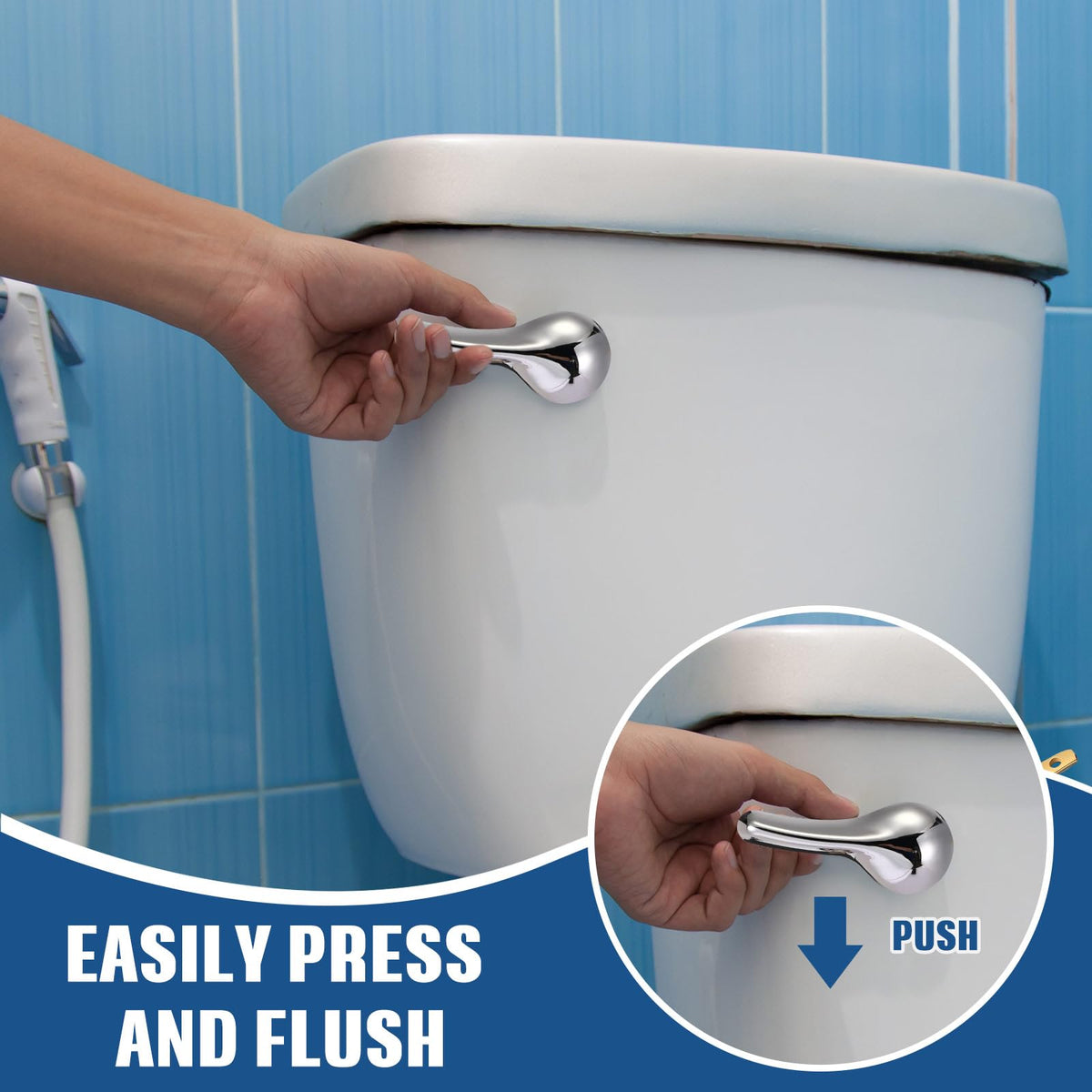 Lasnten 24 Pcs Front Mount Universal Toilet Flush Handle Replacement Kit