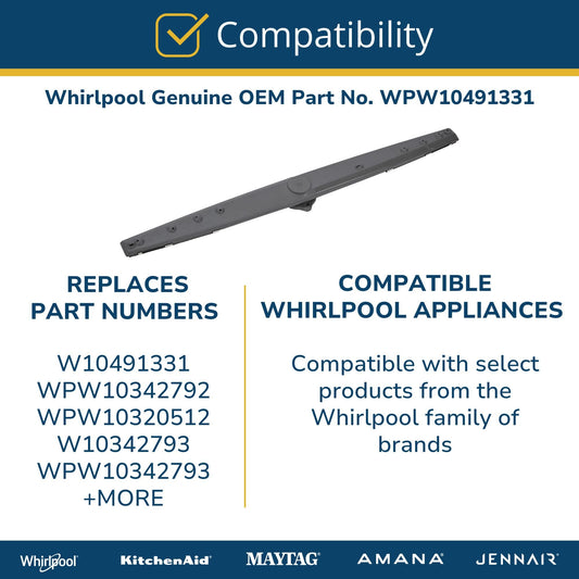 Whirlpool WPW10491331 OEM Dishwasher Lower Wash Arm Assembly