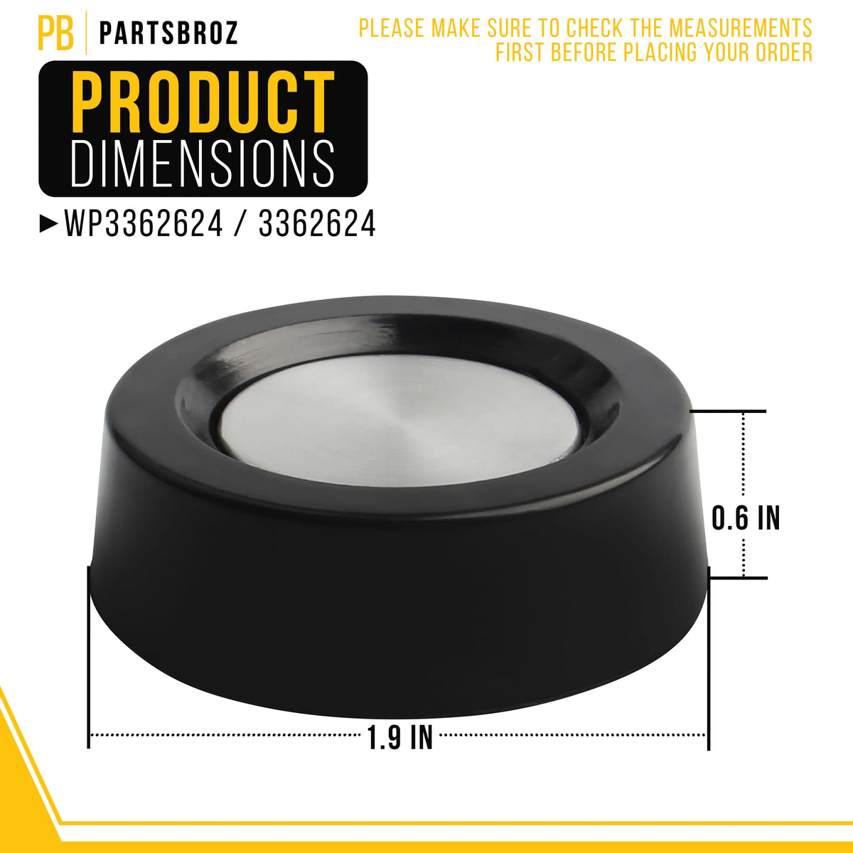 WP3362624 3362624 Washer Timer Knob for Whirlpool 