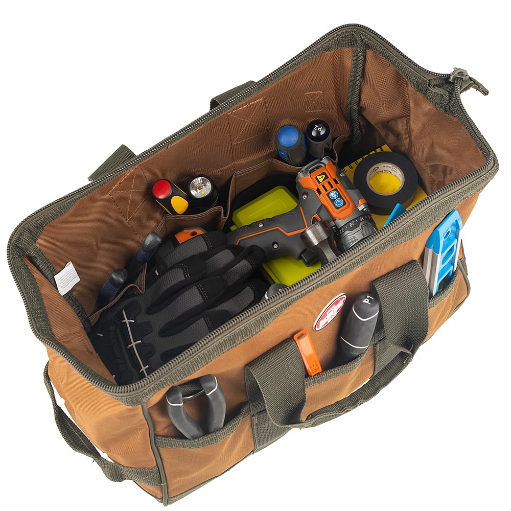 Bucket Boss Gatemouth 16 Tool Bag in Brown, 60016, 15 liters(Brown)