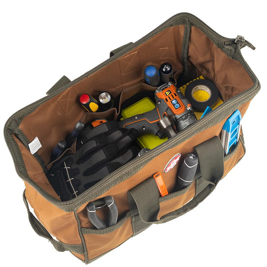 Bucket Boss Gatemouth 16 Tool Bag in Brown, 60016, 15 liters(Brown)