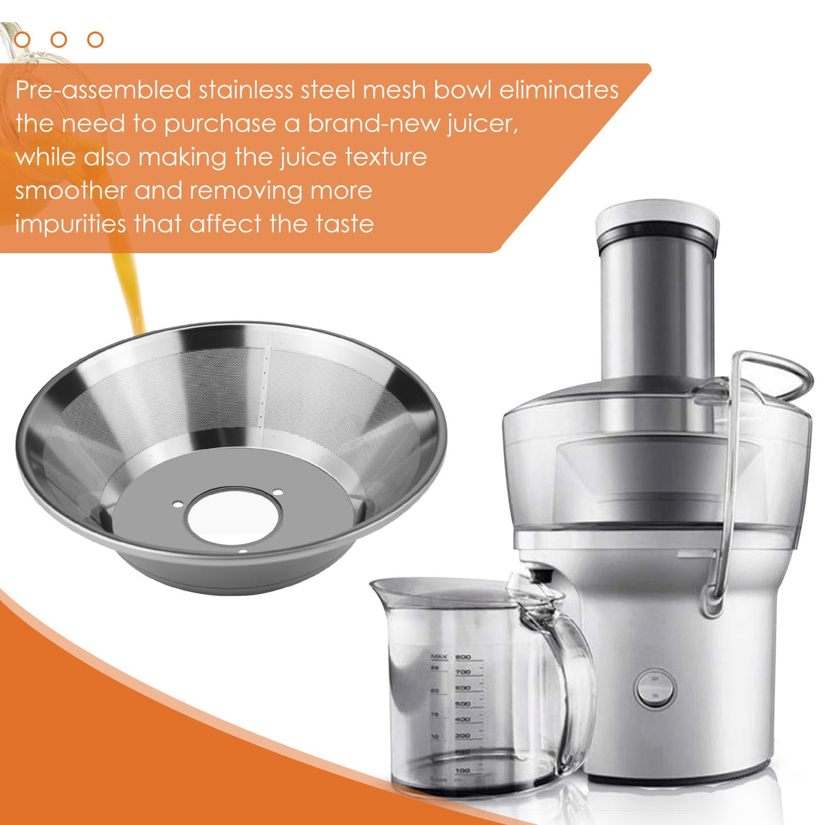 Juicer Mesh Filter Basket for Breville Juicer,Models JE98XL,JE95XL,BJE200XL