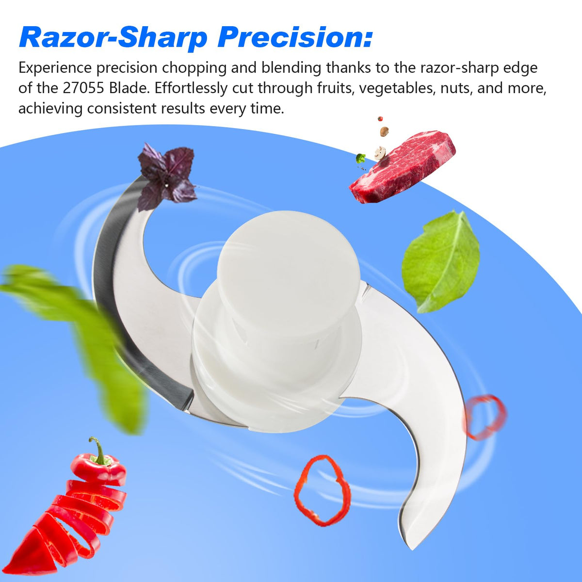Anlvxin 27055 Stainless Steel S Blade Food Processor Part