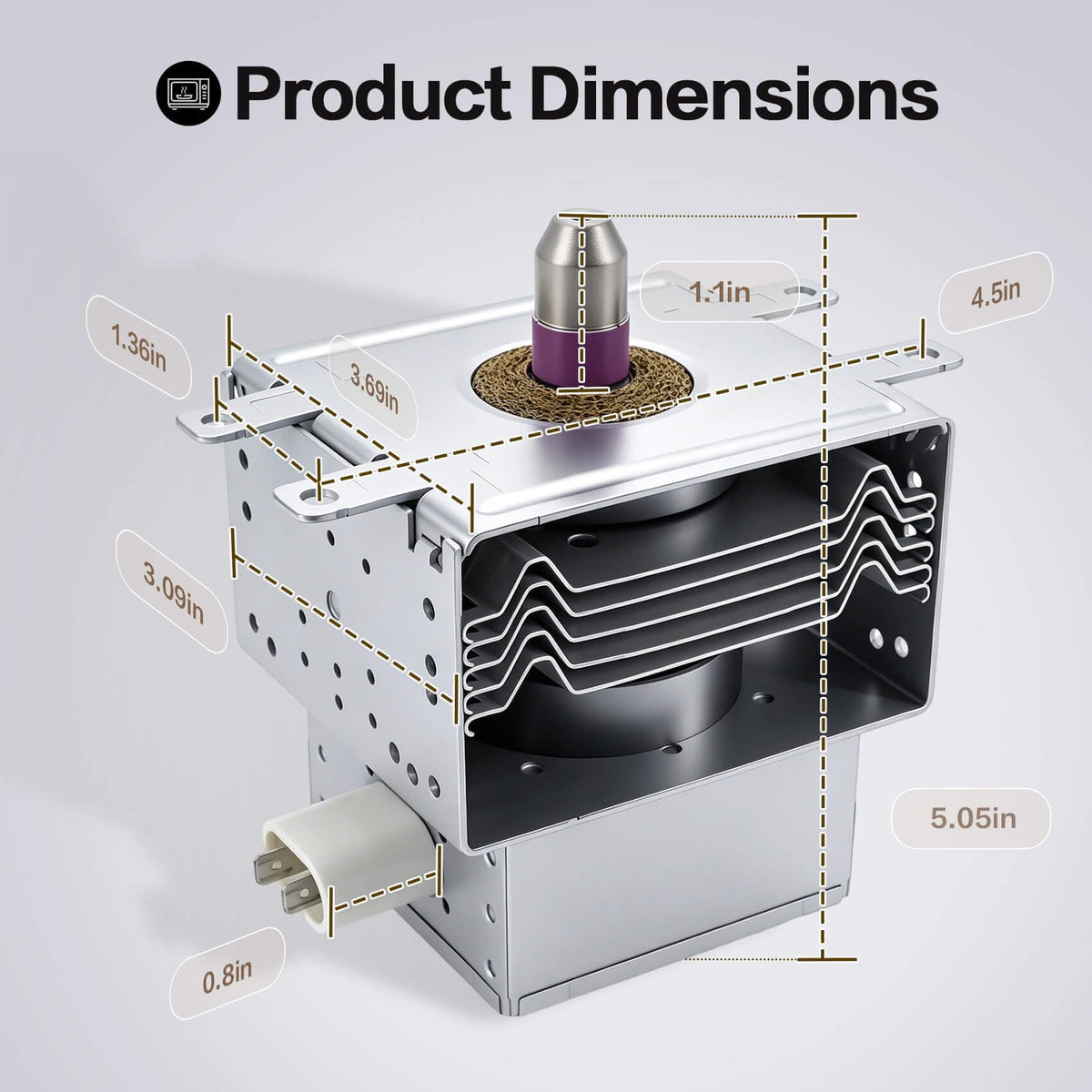 OM75P-31-ESGN Magnetron Compatible with Samsung Whirlpool GE Microwave Oven