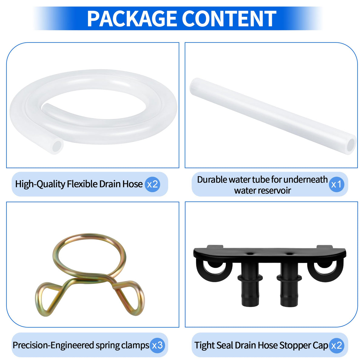 Ice Maker Drain Tube Fit for GE 2.0, Water Line Re