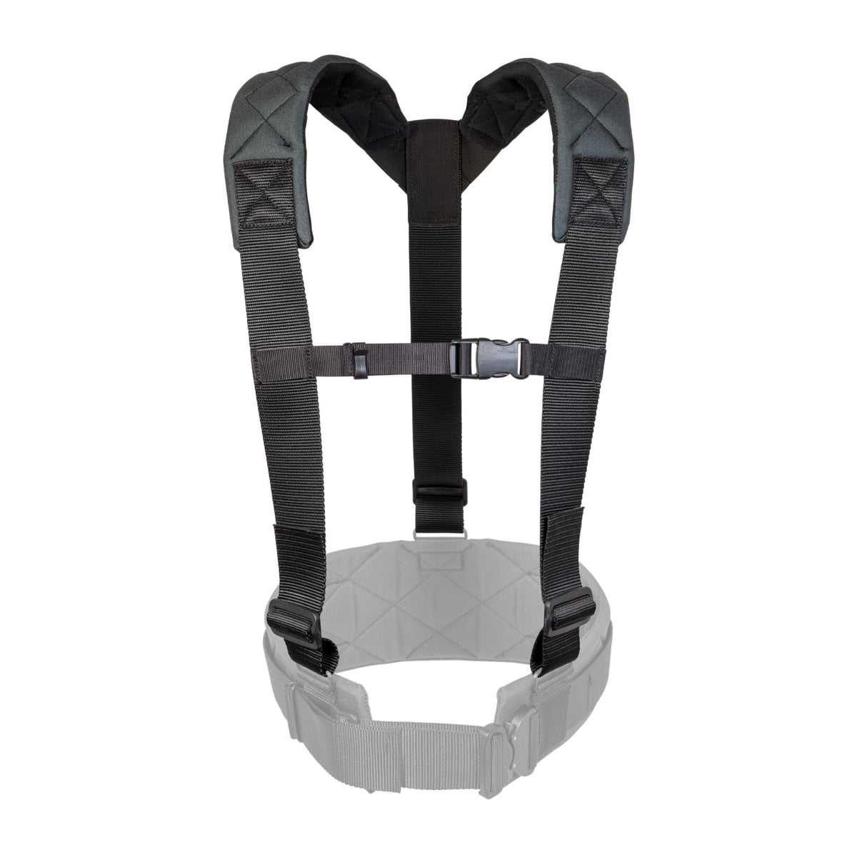Occidental Leather Badger Suspenders - Gunmetal - Equipped with Shoulder Pads - Made in USA